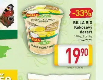 Billa Billa bio kokosový dezert nabídka