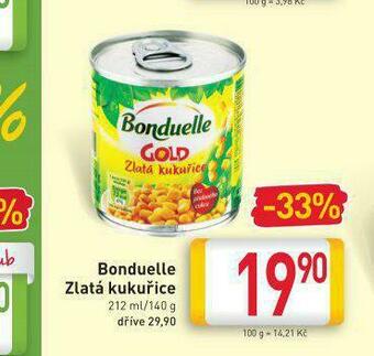 Billa Bonduelle zlatá kukuřice nabídka