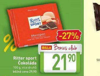Billa Ritter sport čokoláda nabídka