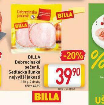 Billa Debrecínská pečeně nabídka