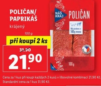 Lidl POLIČAN/ PAPRIKÁŠ nabídka