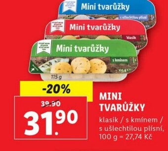 Lidl MINI TVARŮŽKY nabídka