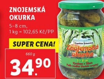 Lidl ZNOJEMSKÁ OKURKA nabídka