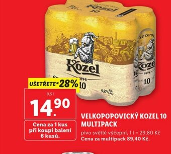 Lidl VELKOPOPOVICKÝ KOZEL 10 MULTIPACK nabídka