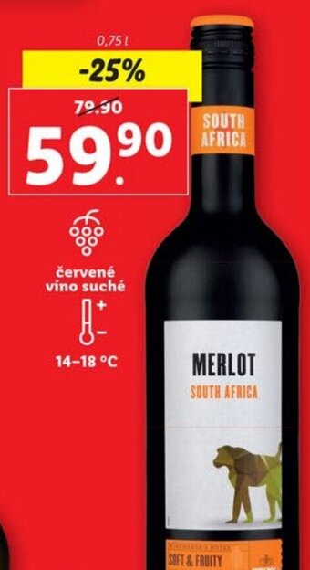 Lidl MERLOT JIHOAFRICKÁ REPUBLIKA nabídka