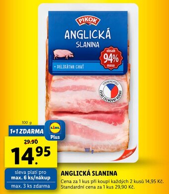 Lidl ANGLICKÁ SLANINA nabídka