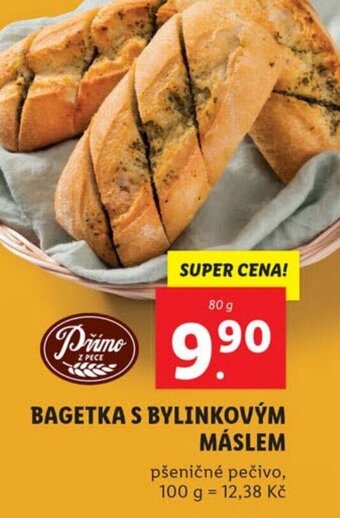Lidl BAGETKA S BYLINKOVÝM MÁSLEM nabídka