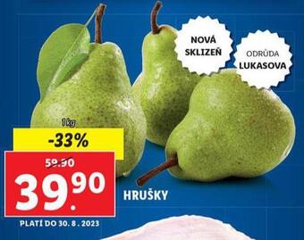 Lidl Hrušky nabídka