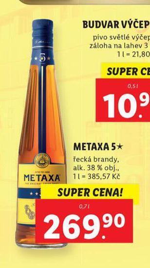 Lidl Metaxa 5* nabídka