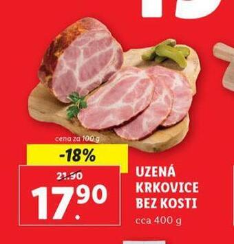 Lidl Uzená krkovice bez kosti nabídka