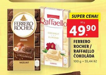 Lidl Ferrero rocher čokoláda nabídka