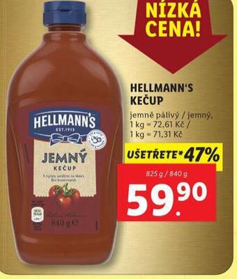 Lidl Hellmann's kečup nabídka