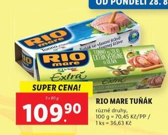 Lidl Rio mare tuňák nabídka