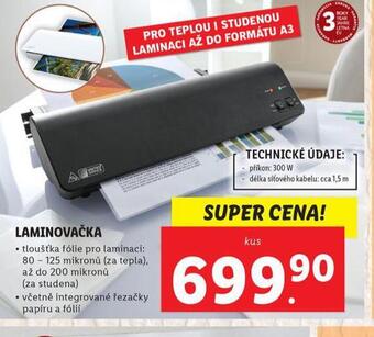 Lidl Laminovačka nabídka