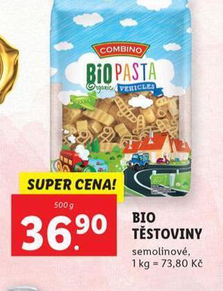 Lidl Bio těstoviny nabídka