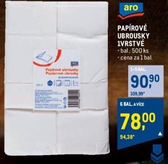 Makro PAPÍROVÉ UBROUSKY 1VRSTVÉ nabídka