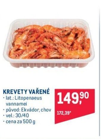 Makro KREVETY VAŘENÉ nabídka