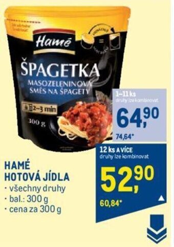 Makro HAMÉ HOTOVÁ JÍDLA nabídka