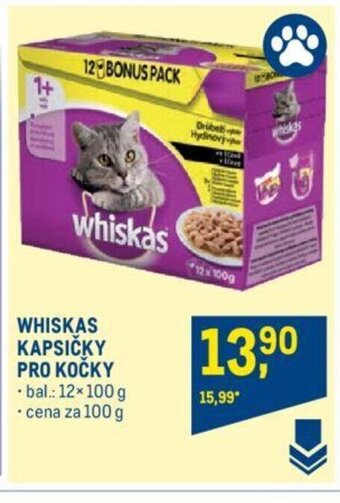 Makro WHISKAS KAPSIČKY PRO KOČKY nabídka