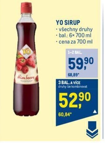 Makro YO SIRUP nabídka