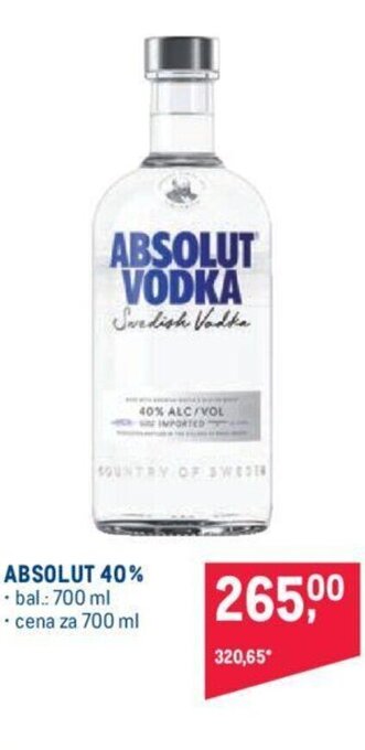 Makro ABSOLUT 40% nabídka