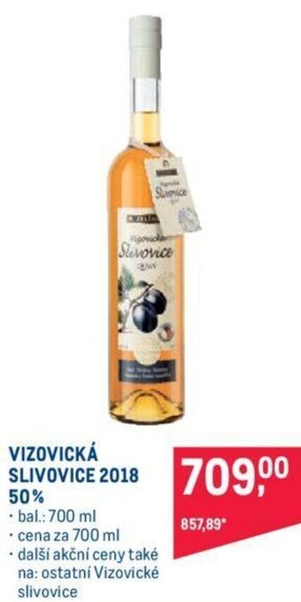 Makro VIZOVICKÁ SLIVOVICE 2018 50% nabídka