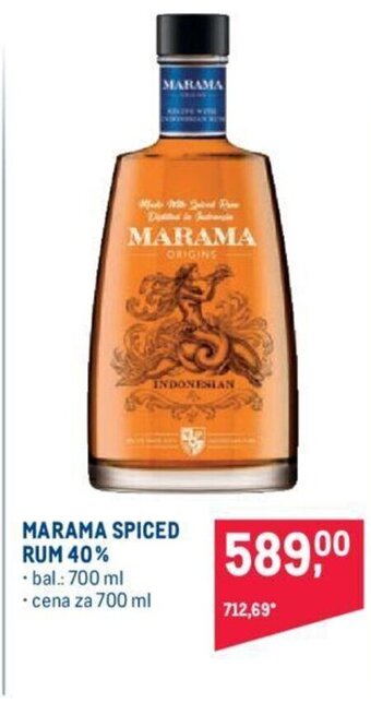 Makro MARAMA SPICED RUM 40% nabídka