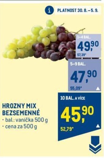 Makro HROZNY MIX BEZSEMENNÉ nabídka