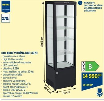 Makro CHLADICÍ VITRÍNA GGC 3270 nabídka