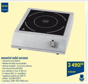 Makro INDUKČNÍ VAŘIČ GIC3500 nabídka