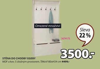 JYSK STĚNA DO CHODBY EGEBY nabídka