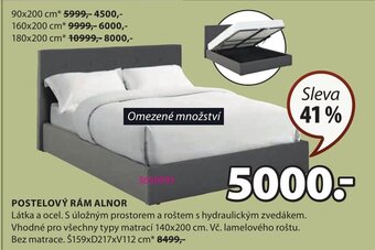 JYSK POSTELOVÝ RÁM ALNOR nabídka