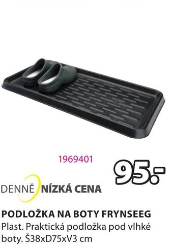 PODLOŽKA NA BOTY FRYNSEEG Plast. Praktická podložka pod vlhké boty. Š38xD75xV3 cm