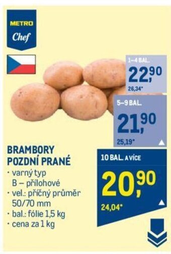 Makro BRAMBORY POZDNÍ PRANÉ nabídka