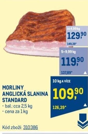 Makro MORLINY ANGLICKÁ SLANINA STANDARD nabídka