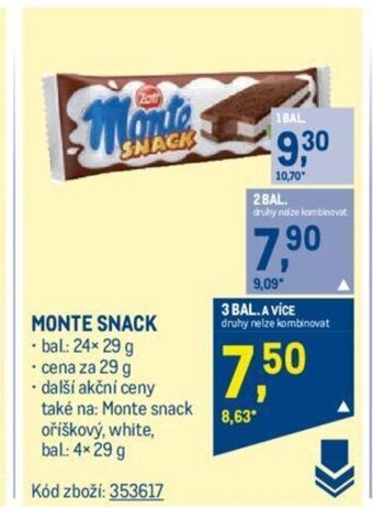 Makro MONTE SNACK nabídka