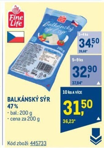 Makro BALKÁNSKÝ SÝR 47% nabídka