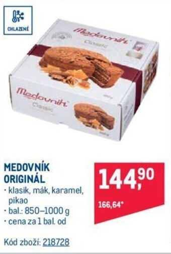 Makro MEDOVNÍK ORIGINÁL nabídka