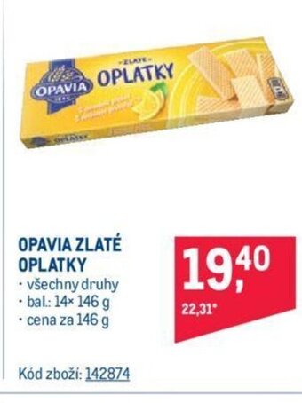 Makro OPAVIA ZLATÉ OPLATKY nabídka