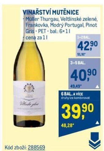 Makro VINAŘSTVÍ MUTĚNICE nabídka