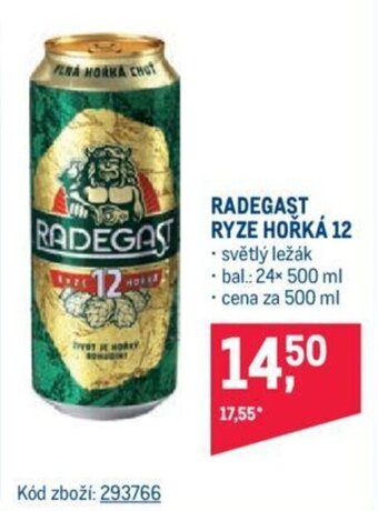 Makro RADEGAST RYZE HOŘKÁ 12 nabídka