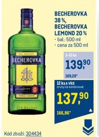 Makro BECHEROVKA 38% BECHEROVKA LEMOND 20% nabídka