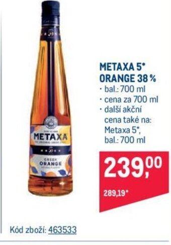 Makro METAXA 5* ORANGE 38% nabídka