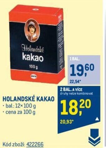 Makro HOLANDSKÉ KAKAO nabídka