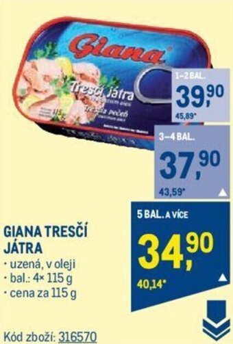 Makro GIANA TRESČÍ JÁTRA nabídka