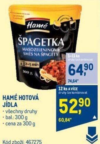 Makro HAMÉ HOTOVÁ JÍDLA nabídka