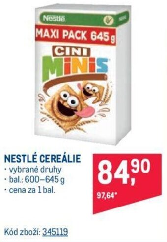 Makro NESTLÉ CEREÁLIE nabídka