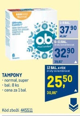 Makro TAMPONY nabídka