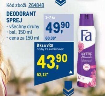Makro DEODORANT SPREJ nabídka