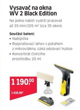 Vysavač na okna WV 2 Black Edition